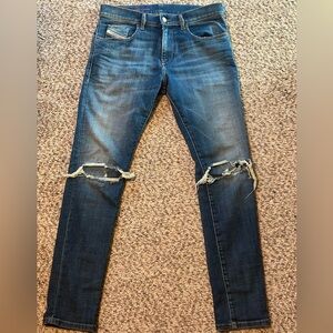 Diesel D-STRUKT 09F06 Mens Slim Fit Medium Blue Stretch Jeans